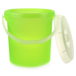 Ведро пластмассовое 20л, д30см h36см, зеленый, с крышкой (Россия) Вместимость 18л