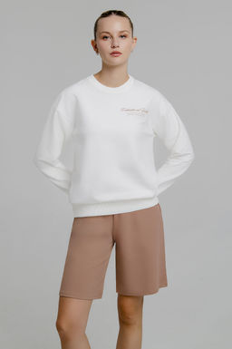 Арт. 5343 Костюм женский с шортами 42-50 (5 шт) Цвет:верх- белый, низ- олива - Калинка фото 2