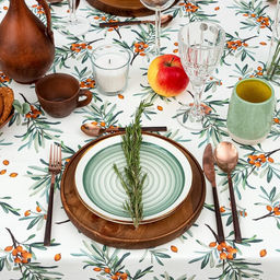 Скатерть Этель Berry garden 149?220 см, 100% хлопок, репс 210 г/м?