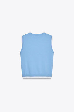 DOUBLE LAYER TRIM KNIT TOP - Zara фото 5