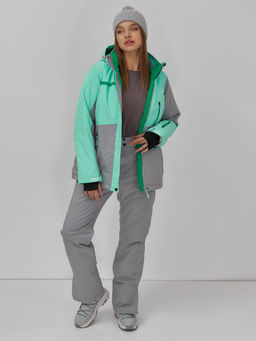 Горнолыжный костюм женский зимний бирюзового цвета 0709_1Br - Chunmai фото 17