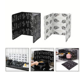 Защитный экран для плиты для защиты от брызг жира 33 х 85 см, черный