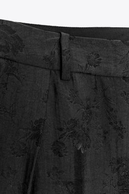ZW COLLECTION FLORAL JACQUARD TROUSERS - Zara фото 6