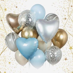 Цена за 2шт. Набор шаров 12 шт "Лазурное сияние"