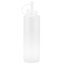 Бутылка для масла и соуса пластмассовая 470мл, д6см h22см, цветная пластмассовая крышка с колпачком в ассортименте: белый, желтый, салатовый, красный, сиреневый, бирюзовый (Китай) - Домашняя мода фото 6