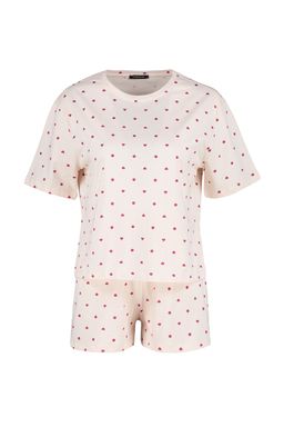 Trendyolmilla Beyaz %100 Pamuklu Puantiyeli ve Kalpli Sortlu Orme Pijama Tak?m? THMSS21PT1485 фото 15