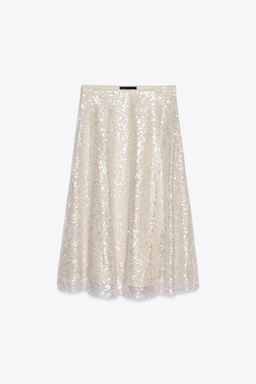 SEQUINNED KNIT MIDI SKIRT - Zara фото 2