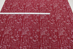 Теплый хлопок Флора - пунктир цв.бордовый, ш.1.50м, хлопок-100%, 160гр/м.кв - Купава фото 3