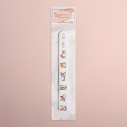 Пилка для ногтей «Корги», прямая, 180/240 грит, 18 см