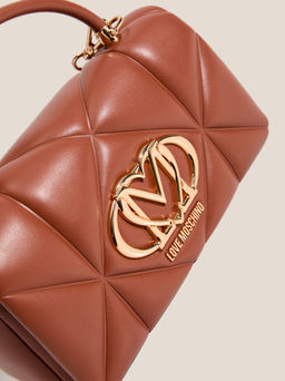 Женская сумка с ручкой LOVE MOSCHINO EMBOSSED Q Артикул 4561082, коричневый  фото 2