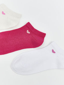 Desenli K?z ?ocuk Patik ?orap 3l?