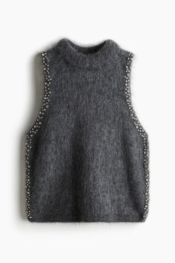 Top en mezcla de mohair con detalles de strass - H&m фото 5