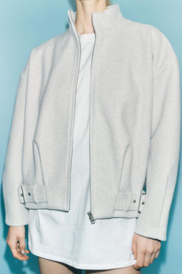 ZIP-UP WOOLLEN JACKET - Zara фото 4