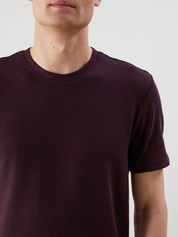 Bisiklet Yaka K?sa Kollu Erkek Dokulu Ti??rt