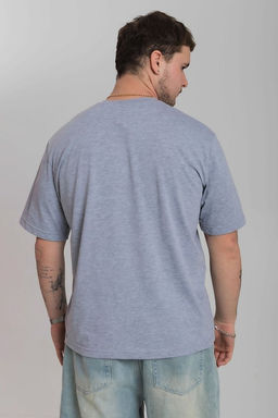 Футболка из кулирки с коротким рукавом и V-образной горловиной М125119с серый - Елена фото 3