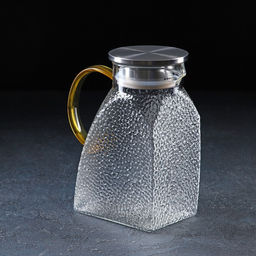 Кувшин для воды Magistro «Сара», 1.3 л, 16.9×19.5 см, с металлической крышкой, стекло, прозрачный