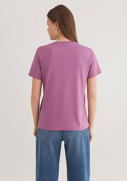 Mavi Bask?l? Pembe Tisort фото 5