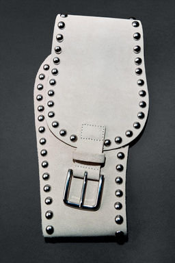 STUDDED LEATHER CORSET BELT - Zara фото 7