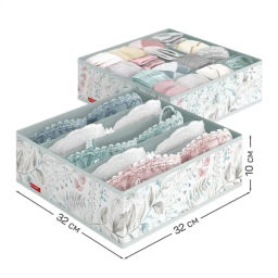 VAL BT-S16S5 Набор органайзеров для белья, 2 шт., без крышки, 32*32*10 см, BOTANIC, шт