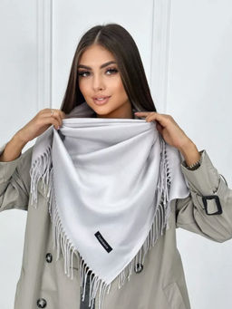 K13582 Палантин 100/100 хлопок СТАЛЬ