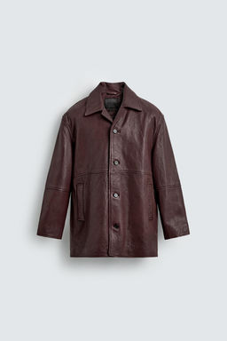 TEXTURED LEATHER JACKET - Zara фото 6
