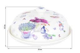 Блинница 23*23*9,5 см "Лаванда" фарфор NEW BONE CHINA