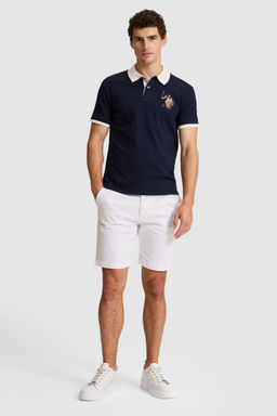 Erkek Lacivert Slim Fit Polo Yaka Basic TiЕГrt - U.s. polo assn фото 4