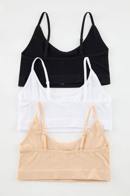 TRENDYOLMILLA Cok Renkli 3lu Paket Seamless/Dikissiz Balensiz Kaps?z Orme Bralette Sutyen THMAW25SU00020  фото 10