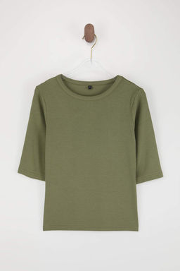 Wardrobe Essentials-Ekru Fitted/Vucuda Oturan Truvakar Buzgulu Modal Orme Bluz TWOSS26BZ00355 - Trendyolmilla фото 11