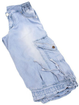 8305 LT. BLUE Брюки капри женские