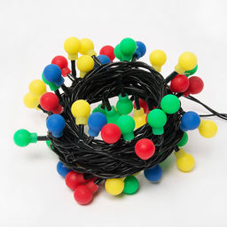 ULD-S0800-100/DGA MULTI IP20 COLORBALLS Гирлянда светодиодная с контроллером Разноцветные шарики, 100 светодиодов, 8 м, разноцветная, IP20, провод зеленый - Volpe фото 7