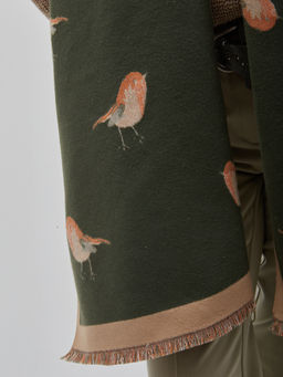 в СОСТАВЕ ШЕРСТЬ ! Большой,теплый двусторонний палантин - Tantino фото 4