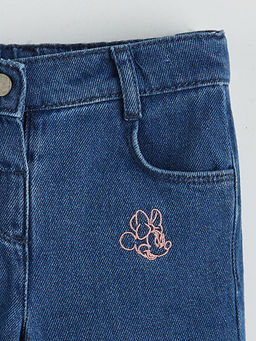 Minnie Mouse Nak??l? K?z ?ocuk Jean Pantolon