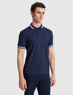Lacivert Slim Fit D__meli Polo Yaka Ti__rt