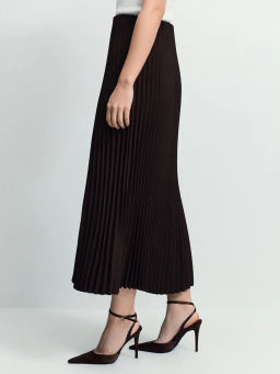 Плиссированная юбка из искусственной замши / Zarina  фото 4