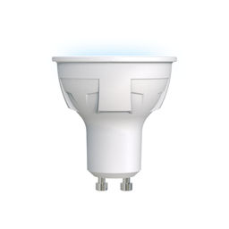 LED-JCDR 6W/NW/GU10/FR PLP01WH Лампа светодиодная. Форма JCDR, матовая. Серия ЯРКАЯ. Белый свет (4000K). Картон. ТМ Uniel