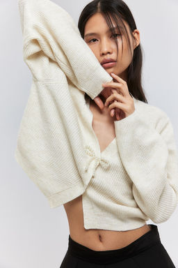 Cardigan en punto de canale con lazo - H&m фото 2