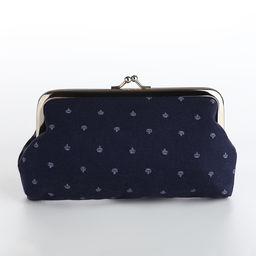 Косметичка женская на фермуаре, маленькая, с принтом Корона, синяя - Simaland фото 2
