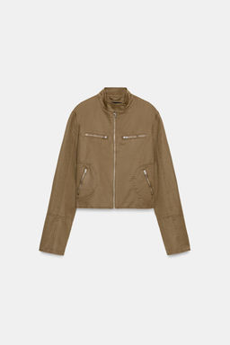 WASHED EFFECT STUDDED JACKET - Zara фото 5