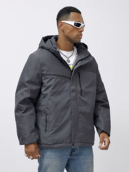 Куртка спортивная мужская зимняя большого размера темно-серого цвета 66613TC - Mtforce фото 9