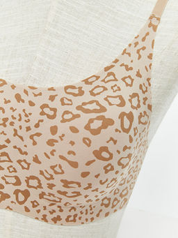 Balensiz Yar?m Dolgulu Leopar Desenli Sporcu S?tyeni