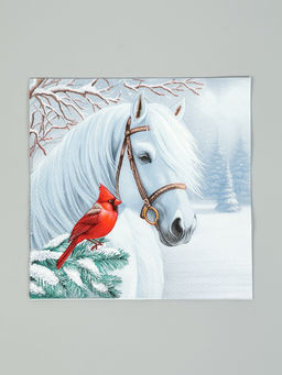 Цена за 3 шт. Салфетки бумажные трёхслойные «Волшебная лошадь», 33×33, 20 шт.