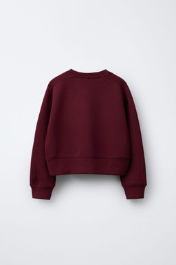 SWEATSHIRT WITH RAISED SLOGAN PRINT - Zara фото 2
