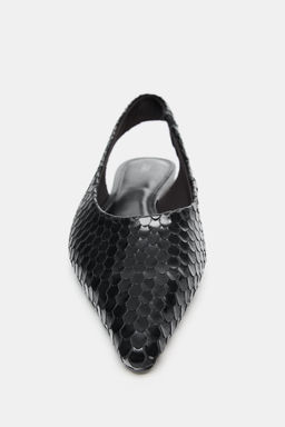 POINTED LEATHER BALLET FLATS - Zara фото 5