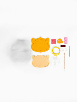 Цена за 2 шт. Брелок из фетра «Котик», набор для творчества