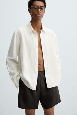 100% LINEN BERMUDA SHORTS - Zara фото 15