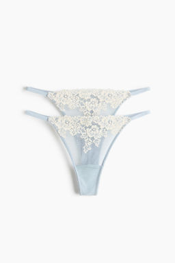 Pack de 2 bragas thong de encaje - H&m фото 3