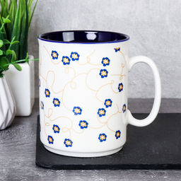 Кружка 350 мл. Цветы Незабудка фарфор арт. Z6542 (738755)