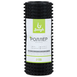 Ролик массажный Sangh, 33×12 см, цвет чёрный