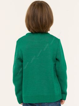 Джемпер детский 9232-96007. 40454/501/0608 зёленый лес/белый/алый